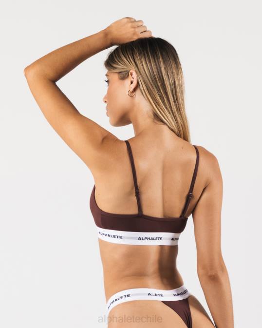bralette agudo mujer Alphalete 08R893 ropa sangría roja