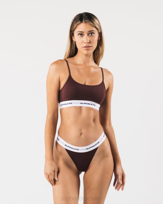 bralette camisero agudo mujer Alphalete 08R892 ropa sangría roja