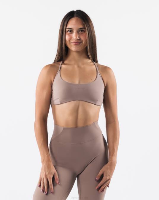 sujetador con tiras aura mujer Alphalete 08R848 ropa marrón arena