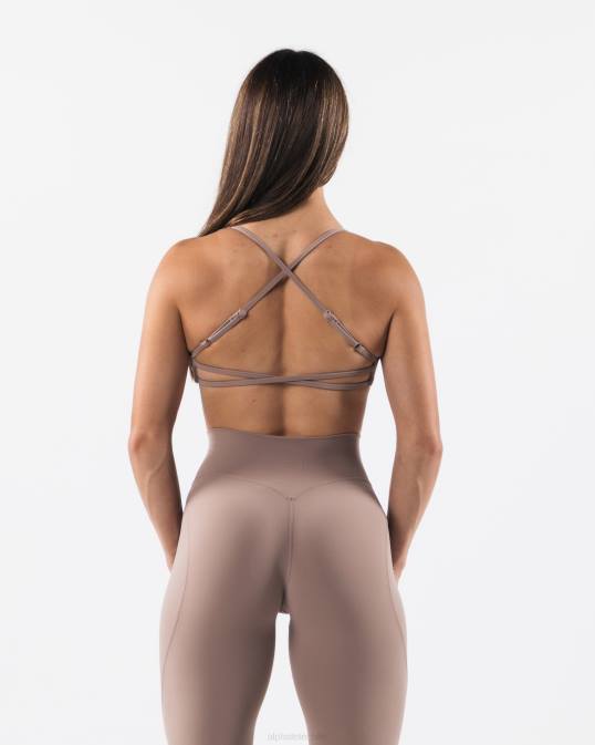 sujetador con tiras aura mujer Alphalete 08R848 ropa marrón arena