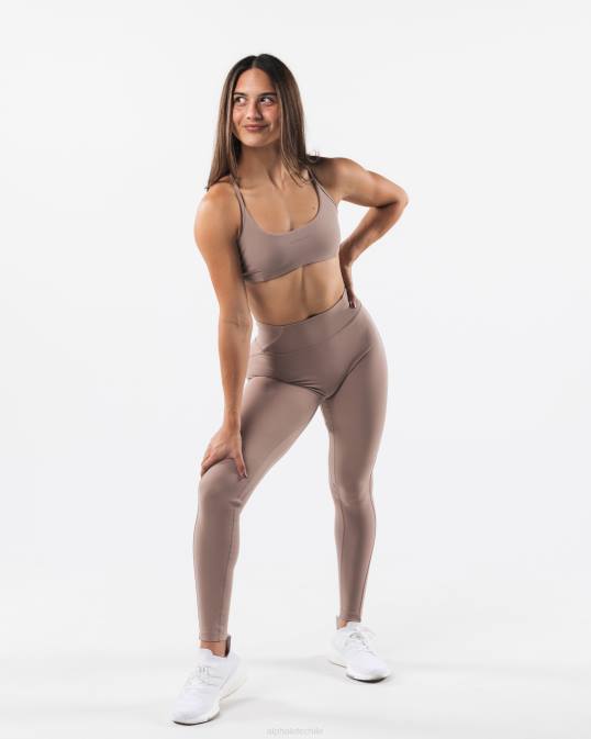 sujetador con tiras aura mujer Alphalete 08R848 ropa marrón arena