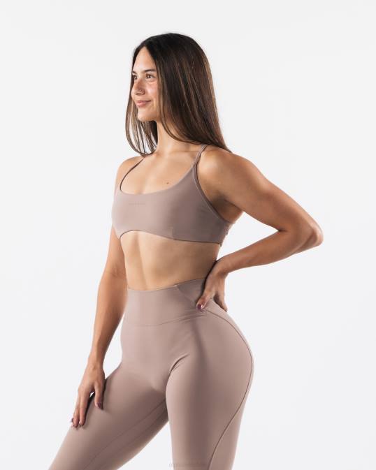 sujetador con tiras aura mujer Alphalete 08R848 ropa marrón arena