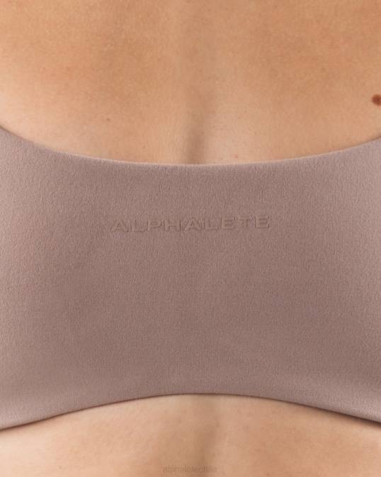 sujetador con tiras aura mujer Alphalete 08R848 ropa marrón arena