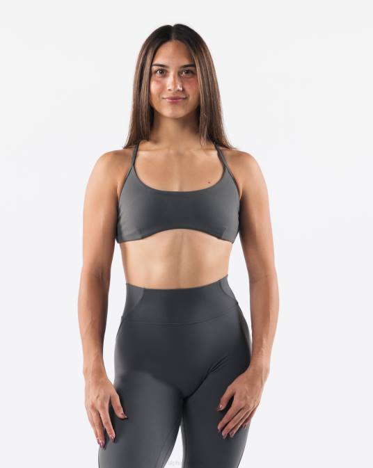 sujetador con tiras aura mujer Alphalete 08R851 ropa gris peltre