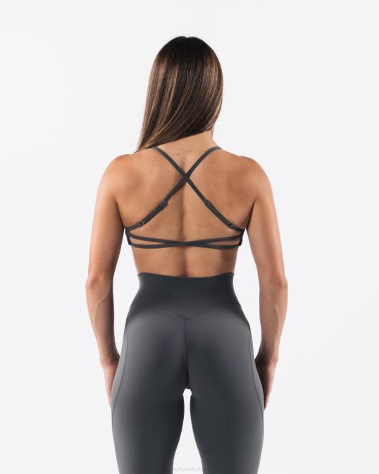 sujetador con tiras aura mujer Alphalete 08R851 ropa gris peltre