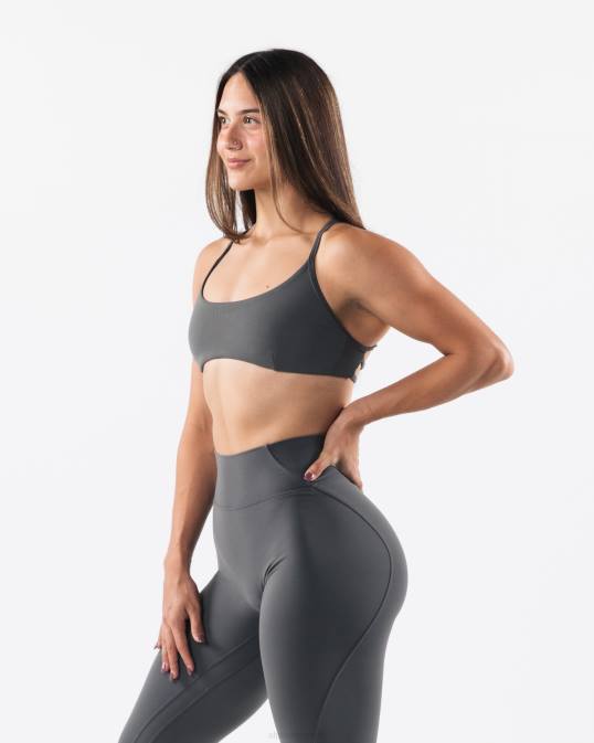 sujetador con tiras aura mujer Alphalete 08R851 ropa gris peltre