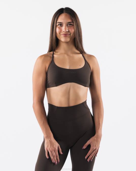 sujetador con tiras aura mujer Alphalete 08R854 ropa marrón cachemira