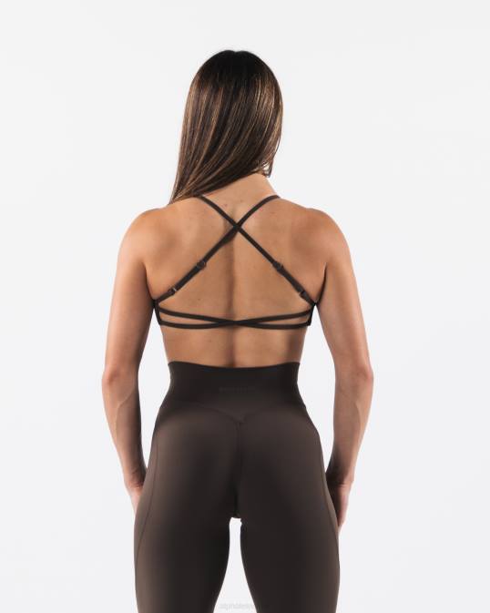 sujetador con tiras aura mujer Alphalete 08R854 ropa marrón cachemira