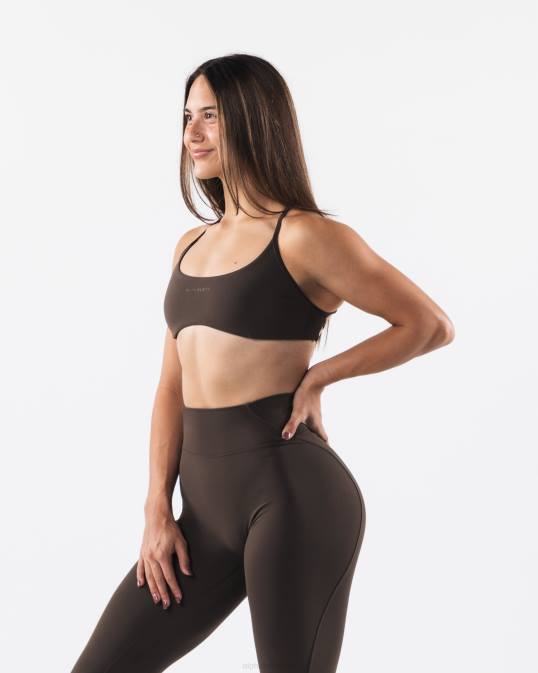 sujetador con tiras aura mujer Alphalete 08R854 ropa marrón cachemira