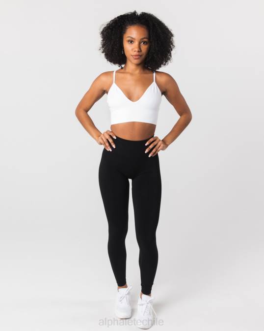 sujetador de canalé sin costuras mujer Alphalete 08R867 ropa blanco