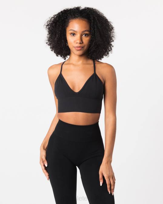 sujetador de canalé sin costuras mujer Alphalete 08R870 ropa negro