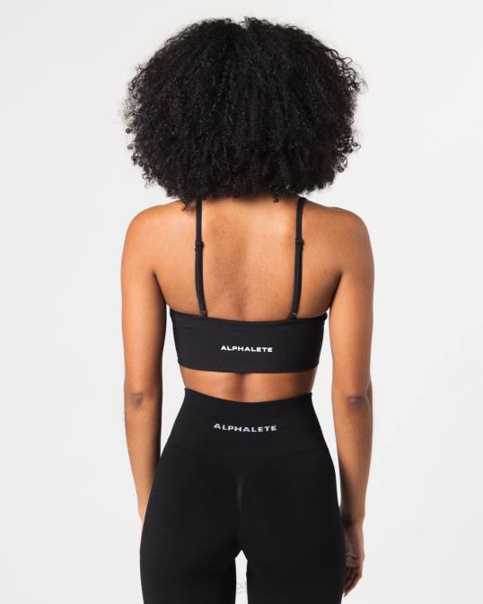 sujetador de canalé sin costuras mujer Alphalete 08R870 ropa negro