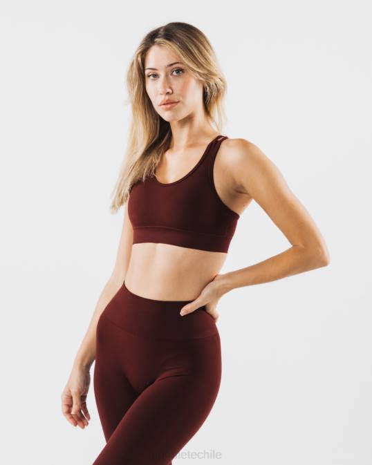 sujetador de renacimiento mujer Alphalete 08R875 ropa sangría roja