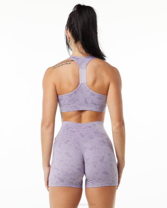 sujetador envolvente de superficie mujer Alphalete 08R8156 ropa estampado de guijarros brumoso lila violeta