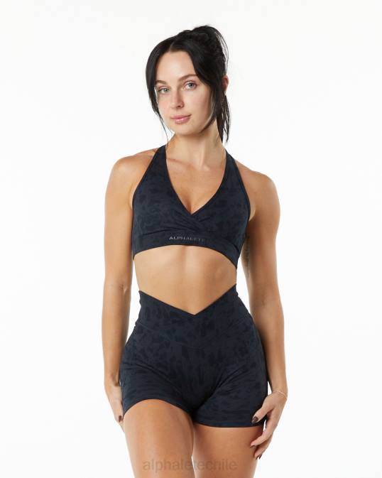 sujetador envolvente de superficie mujer Alphalete 08R8158 ropa estampado de guijarros negro