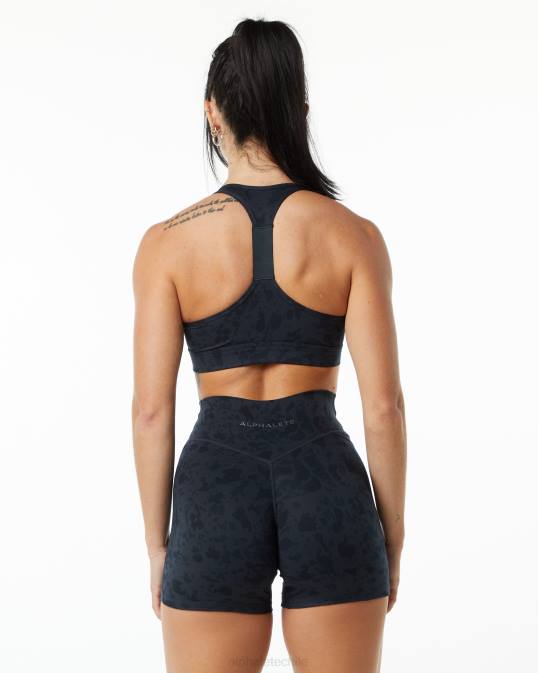 sujetador envolvente de superficie mujer Alphalete 08R8158 ropa estampado de guijarros negro