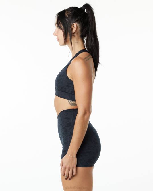 sujetador envolvente de superficie mujer Alphalete 08R8158 ropa estampado de guijarros negro