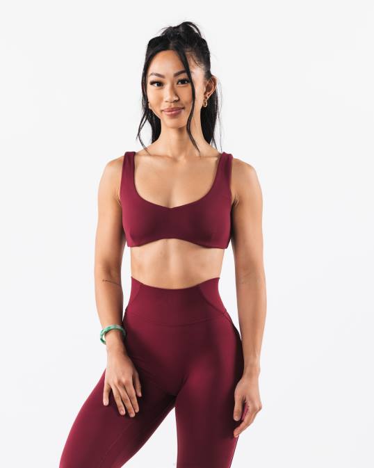 sujetador esculpido aura mujer Alphalete 08R829 ropa grulla roja