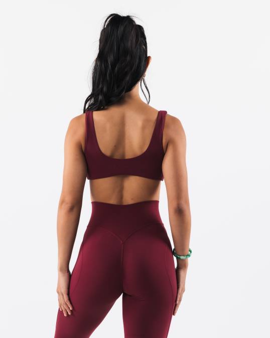 sujetador esculpido aura mujer Alphalete 08R829 ropa grulla roja