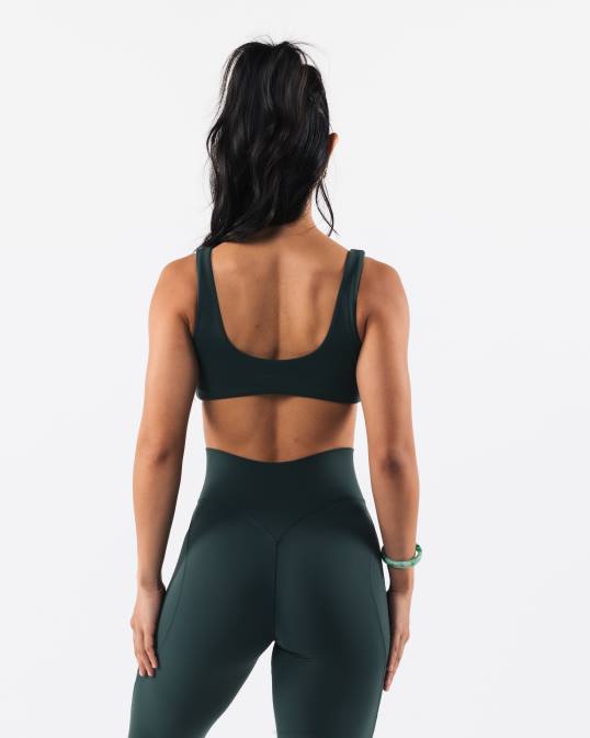 sujetador esculpido aura mujer Alphalete 08R830 ropa verde ciprés