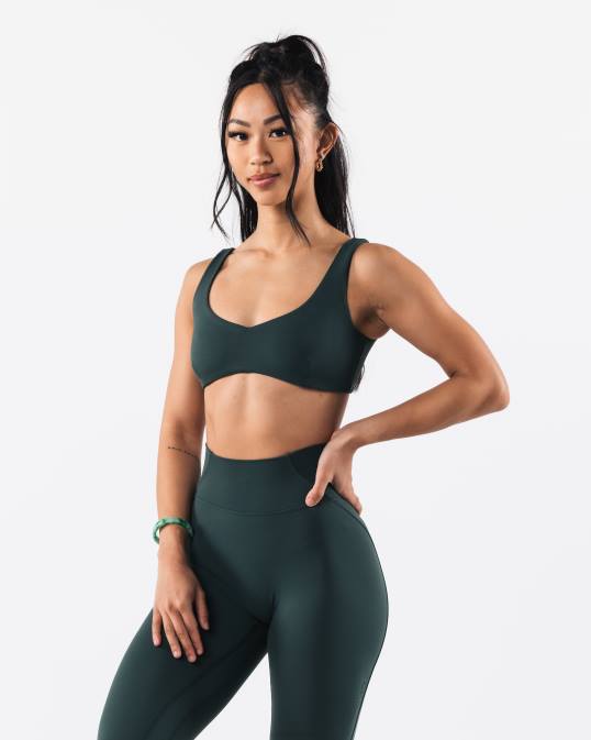sujetador esculpido aura mujer Alphalete 08R830 ropa verde ciprés