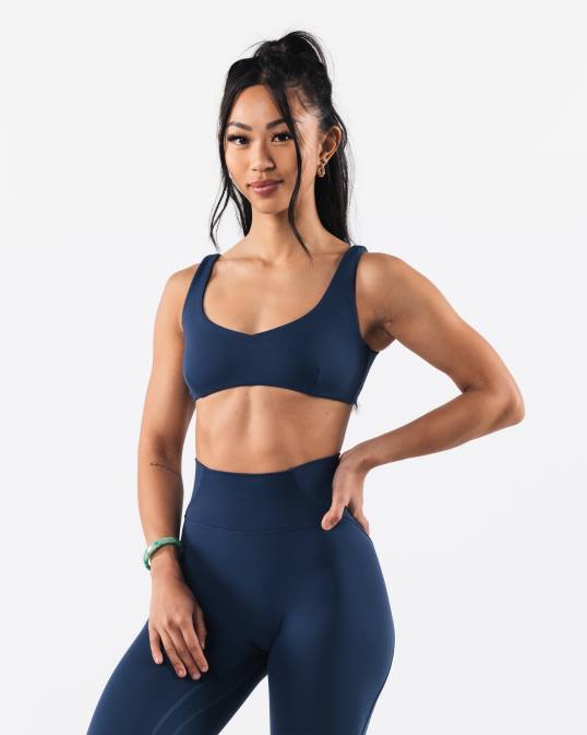 sujetador esculpido aura mujer Alphalete 08R838 ropa azul tinta