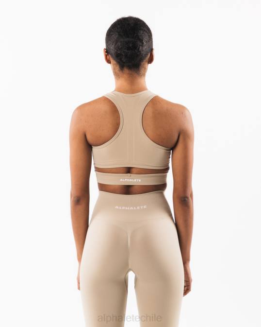 sujetador estrato mujer Alphalete 08R8100 ropa marrón lino