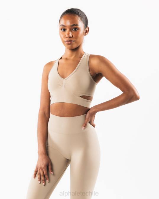 sujetador estrato mujer Alphalete 08R8100 ropa marrón lino