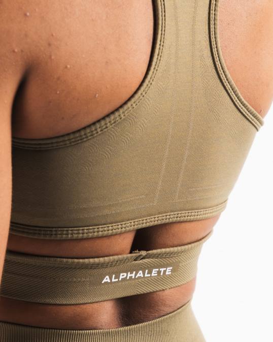 sujetador estrato mujer Alphalete 08R8104 ropa sauce verde