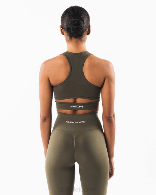 sujetador estrato mujer Alphalete 08R8106 ropa roble verde