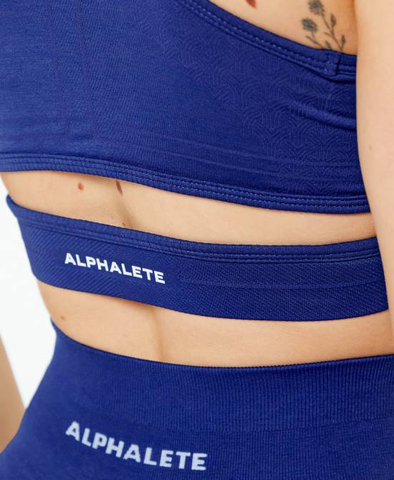 sujetador estrato mujer Alphalete 08R8123 ropa verdadero azul índigo