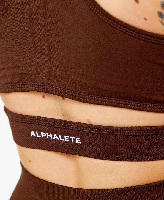 sujetador estrato mujer Alphalete 08R8133 ropa marrón rico