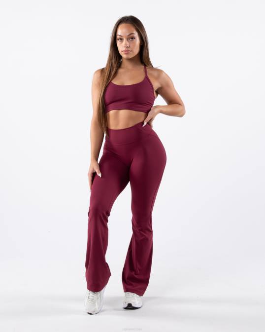 sujetador largo con tiras aura mujer Alphalete 08R828 ropa grulla roja