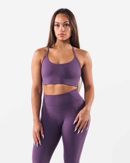 sujetador largo con tiras aura mujer Alphalete 08R834 ropa aster morado
