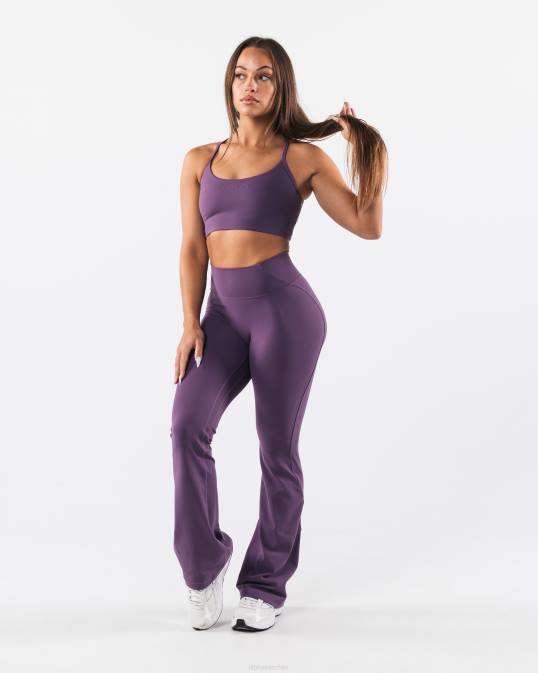 sujetador largo con tiras aura mujer Alphalete 08R834 ropa aster morado