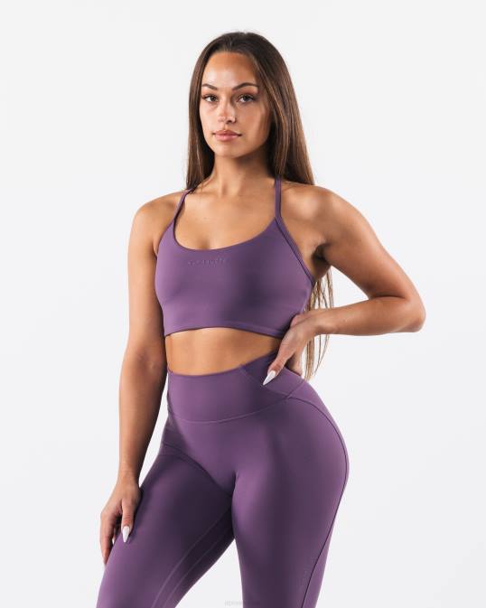 sujetador largo con tiras aura mujer Alphalete 08R834 ropa aster morado
