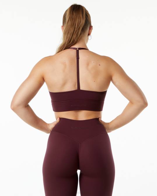 sujetador maravilla alphalux mujer Alphalete 08R8139 ropa rojo cereza negro