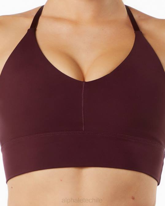 sujetador maravilla alphalux mujer Alphalete 08R8139 ropa rojo cereza negro