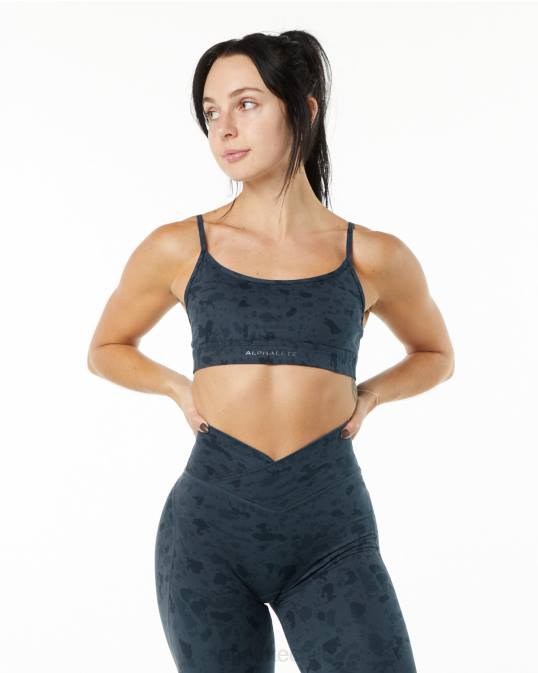 sujetador sin límites de superficie mujer Alphalete 08R8151 ropa ballena con estampado de guijarros azul