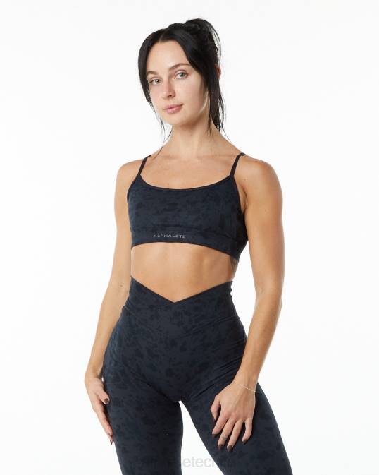 sujetador sin límites de superficie mujer Alphalete 08R8152 ropa estampado de guijarros negro