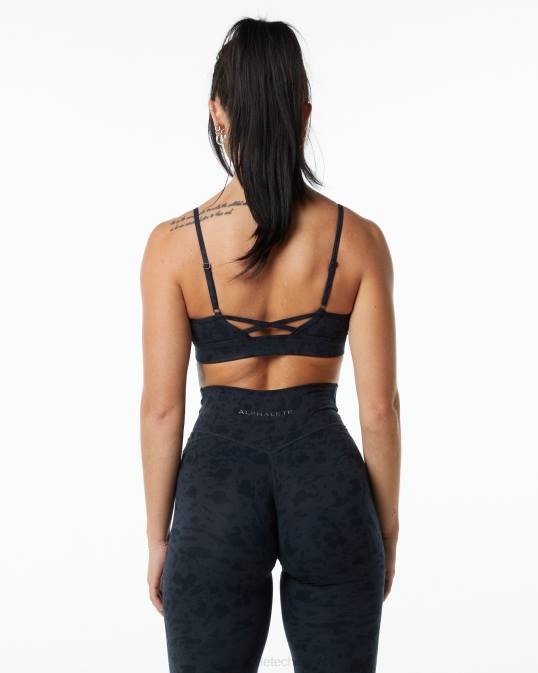 sujetador sin límites de superficie mujer Alphalete 08R8152 ropa estampado de guijarros negro