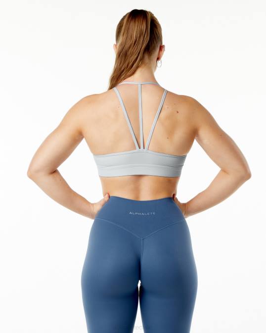 sujetador triple alphalux mujer Alphalete 08R8141 ropa nube de tormenta gris