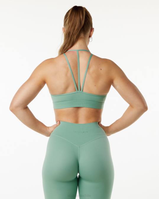 sujetador triple alphalux mujer Alphalete 08R8142 ropa verde hiedra