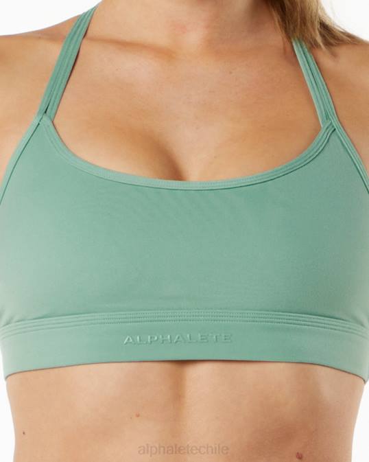 sujetador triple alphalux mujer Alphalete 08R8142 ropa verde hiedra