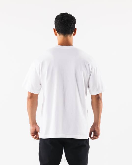 camiseta con cabeza de lobo unisexo Alphalete 08R8231 ropa blanco negro