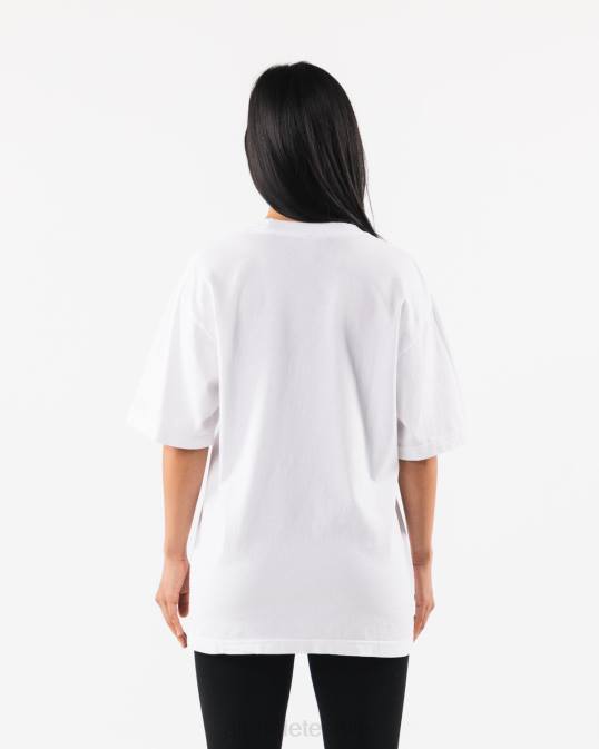 camiseta con cabeza de lobo unisexo Alphalete 08R8231 ropa blanco negro