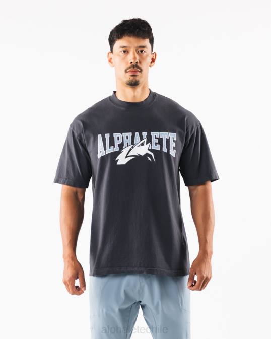 camiseta con cabeza de lobo unisexo Alphalete 08R8232 ropa delfín azul