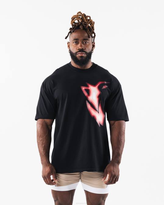 camiseta con mapa de calor unisexo Alphalete 08R8212 ropa negro