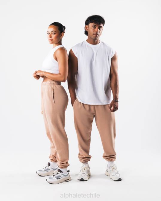 jogger natural teñido tierra unisexo Alphalete 08R8461 ropa marrón ocre