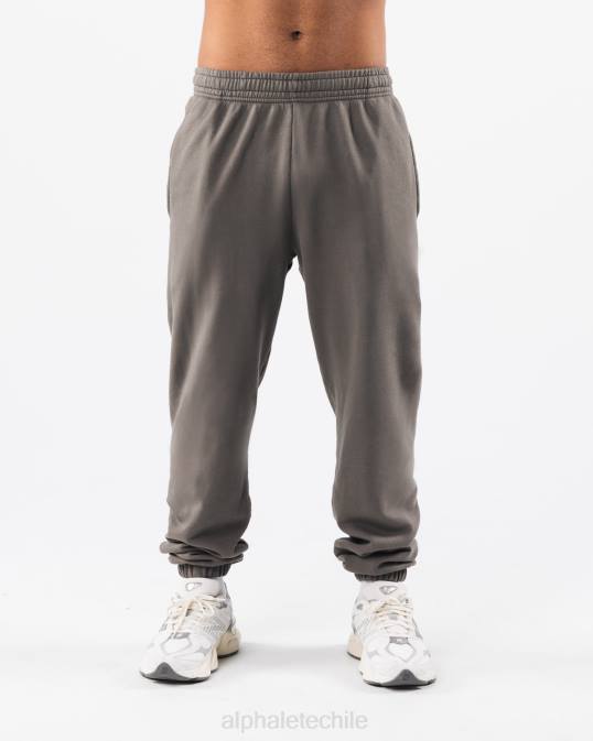 jogger natural teñido tierra unisexo Alphalete 08R8462 ropa gris hierro